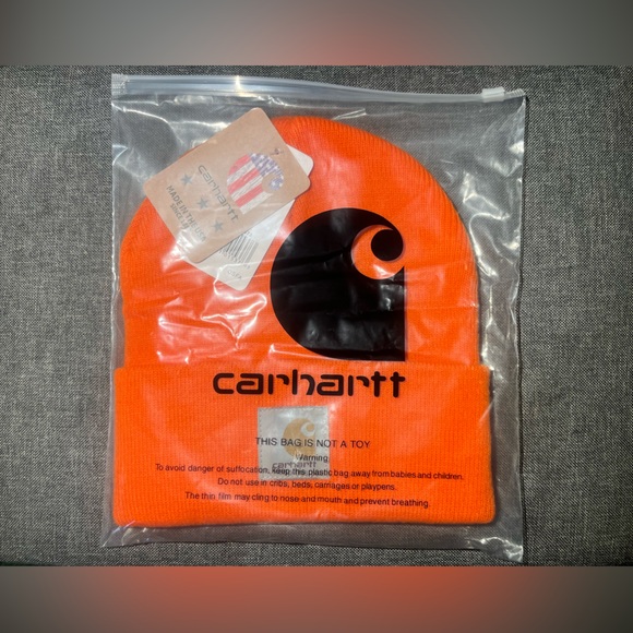 Carhartt Other - Carhartt Orange Knit Beanie Hat High Visibility